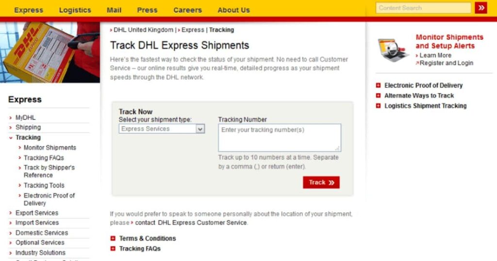 Roadget Business DHL Tracking
